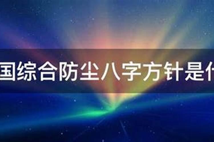 以下属于目前防尘八字方针内容的是