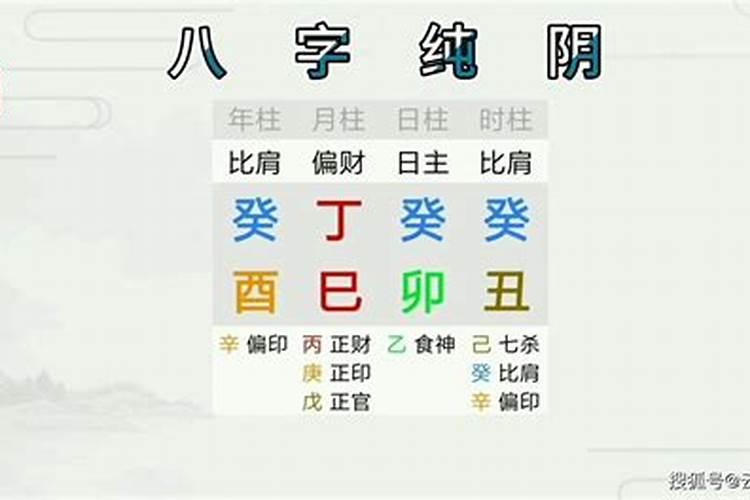 八字纯阴是啥意思