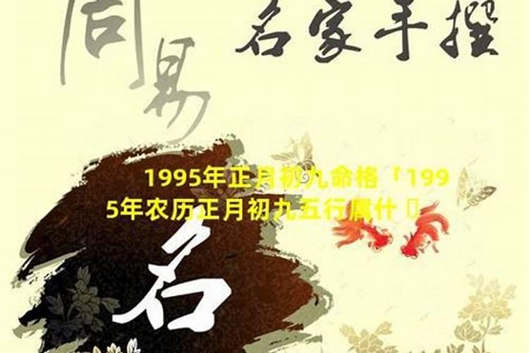 1995年农历9月初九出生的什么命