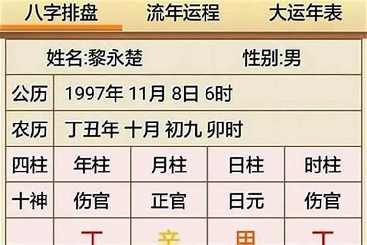 八字四柱免费查财库