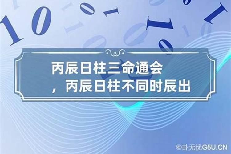 三命通会丙辰日柱不同时辰出生命运解读