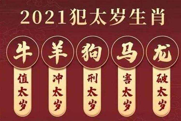 2021今年犯太岁的属相