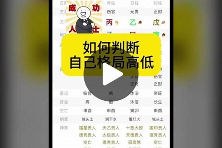 八字格局高低怎么判断的