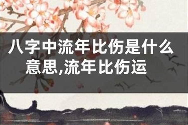 八字中流年比伤是什么意思