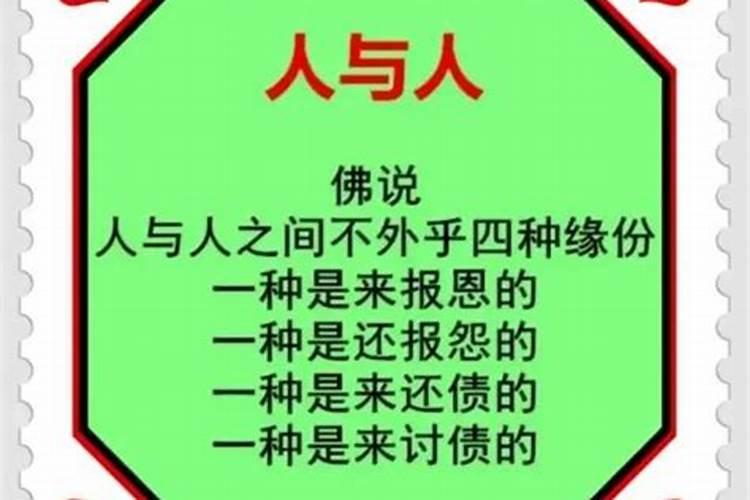 佛说有的人是来报恩的，还债的